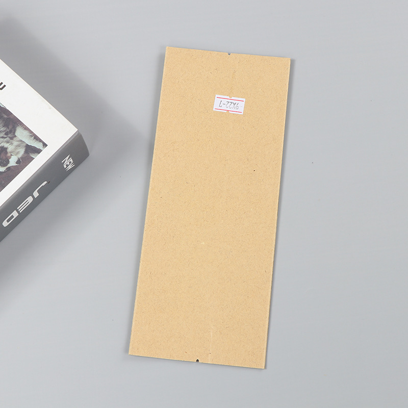 Spot bolsa de papel kraft con ventana transparente bolsa de embalaje de alimentos autosellada autoportante bolsa de té sellada de ocho lados fácil de rasgar