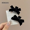 Crab pin for princess, bangs, hairgrip, black hair accessory with bow, hairpins, 2023 collection
