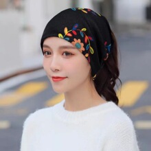 秋冬新款围脖妞妞帽女大版双层保暖护颈百变脖套帽子套头帽帽面罩