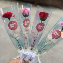 新款镭射单支花束教师节送老师玫瑰花单支七夕送女友肥皂花束一件