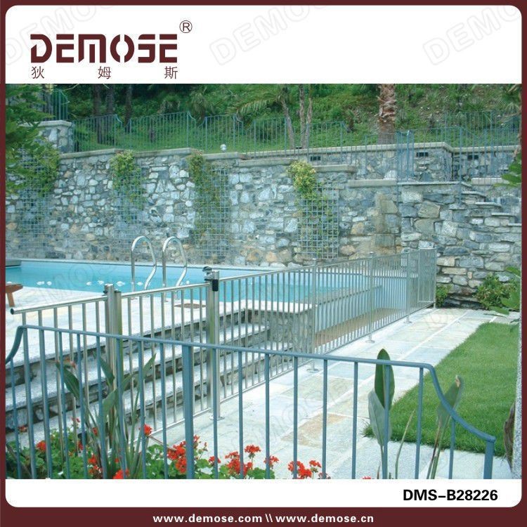 不锈钢烤漆表面处理立柱栏杆 透明钢化玻璃泳池栏杆 厂家直销