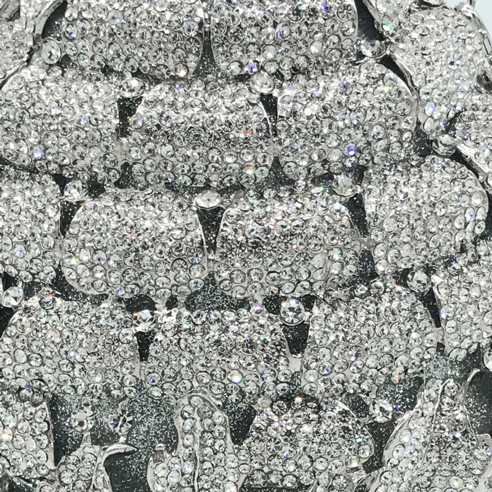 Fuente transfronteriza flor de piña diamante bolsa de cena metal hueco caja dura bolsa de diamantes vestido de fiesta bolsa de mano bolsa de mujer