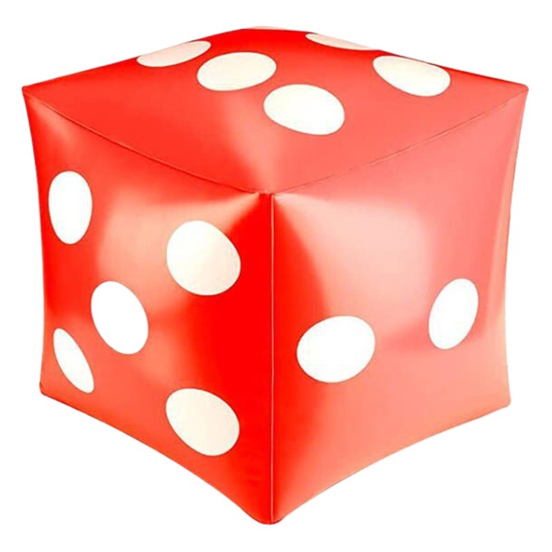 Cross-border spot PVC inflatable dice annual bar KTV activities props children's games rich big dice wholesale