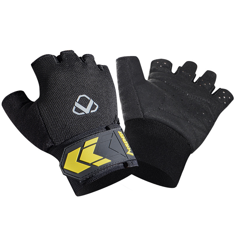 Guantes de fitness, medio dedo, protección de las manos, equipo de ciclismo para hombres y mujeres, entrenamiento con mancuernas, levantamiento de pesas, deportes antideslizantes, gimnasio, transpirable