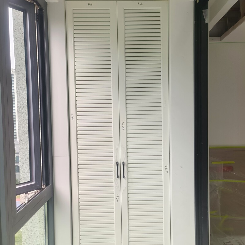 Customized Louver Door Decorative Panel Fake Louver Sliding Door Balcony Outdoor Grille Frame Door Folding Door Universal