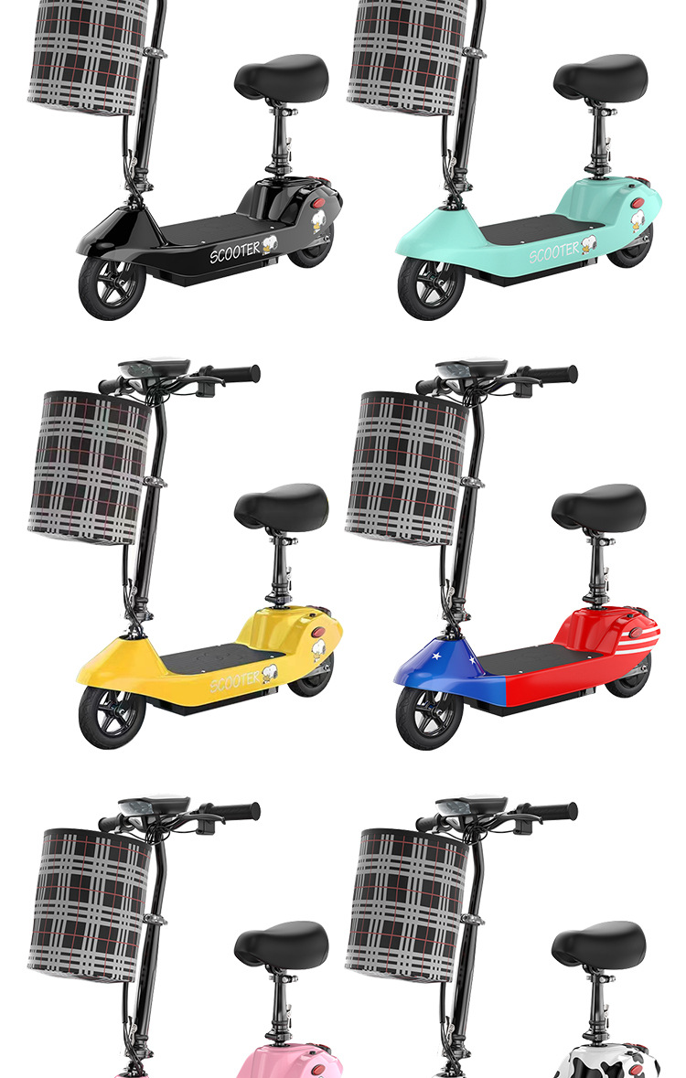 New Electric Scooter Mini Folding Men's and Women's Scooter Two-Wheeled Small Battery Car Lightweight Lithium Battery Wholesale