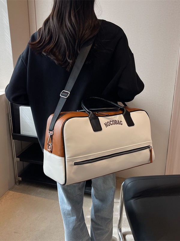 Bolso de viaje con letras modernas y texturizadas, nuevo bolso de mano de gran capacidad, bolso de hombro, bolso de gimnasio, bolso deportivo.