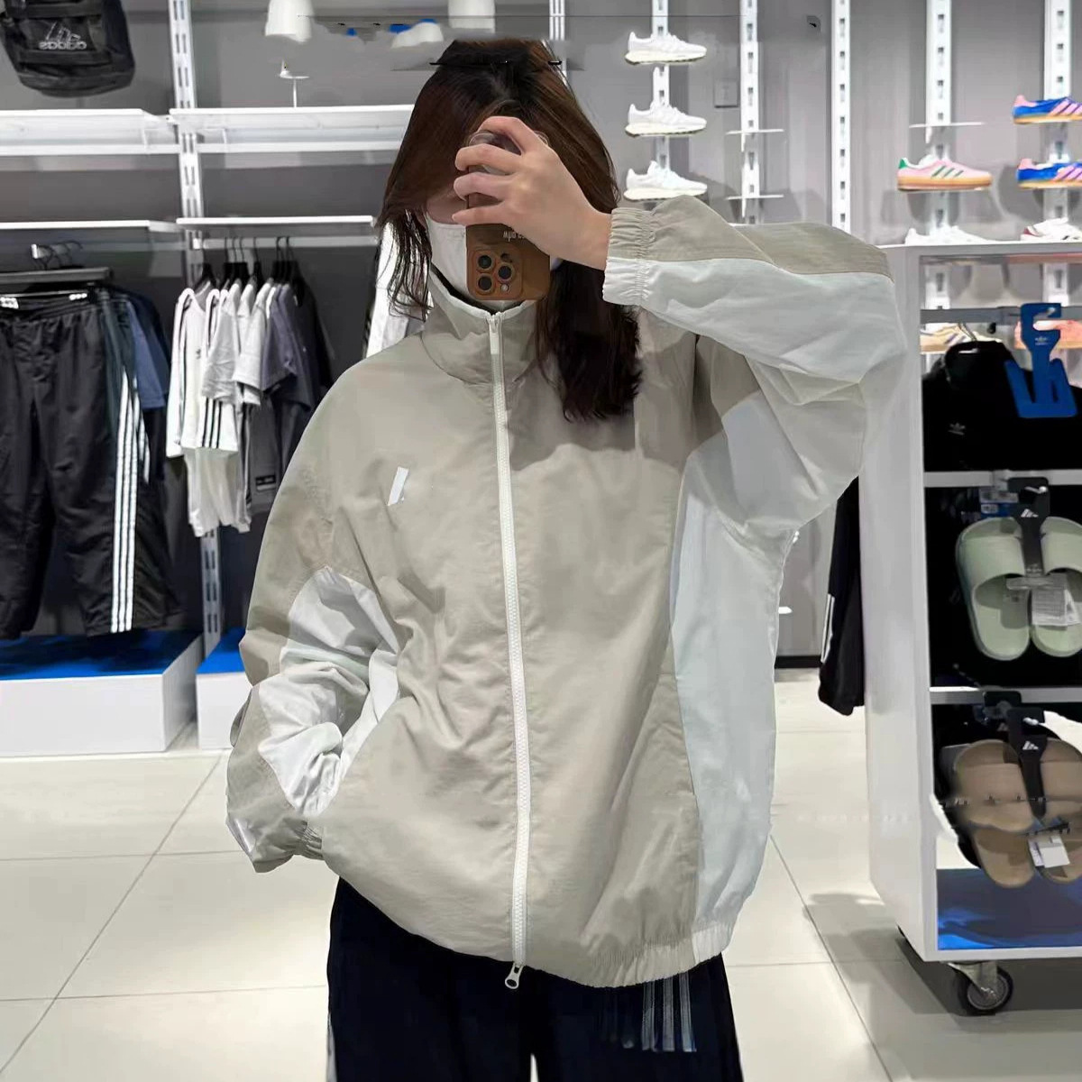 跨境户外潮流运动休闲风衣夹克男女同款春秋撞色防风宽松情侣外套