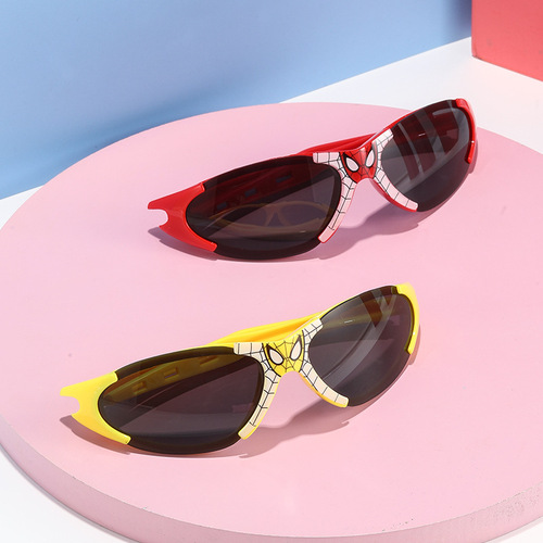 7318 Children's Sunglasses for Boys, Cartoon Spider-Man Style, Instagram-Inspired, Sun-Shading Sunglasses
