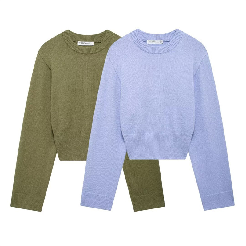 Wide sleeved flat needle knitted sweater 4