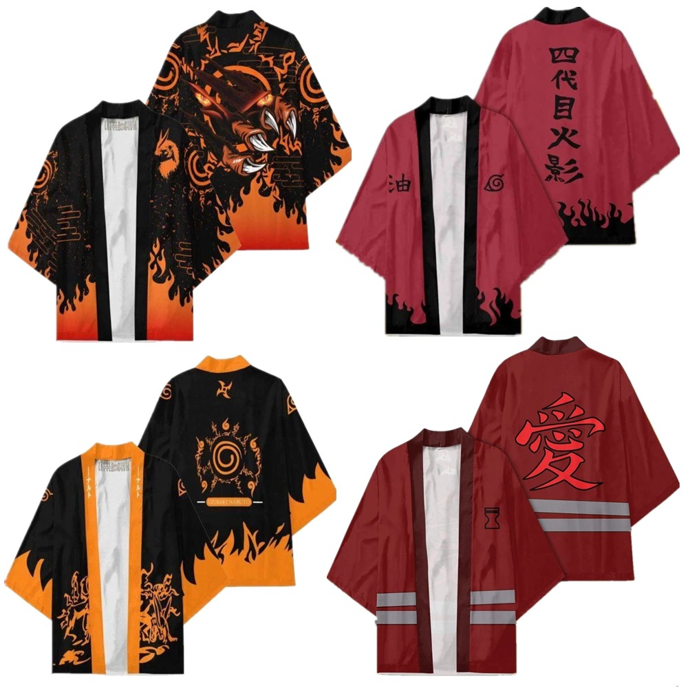 Трансграничный день Наруто Кимоно плащ кардиган куртка 3D цифровой принт косплей одежды оптовая продажа