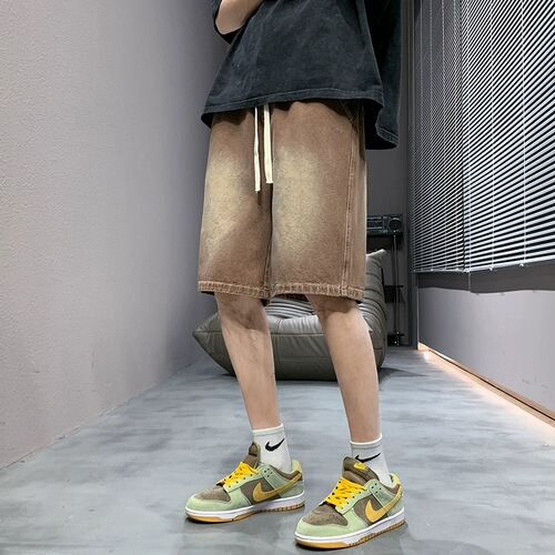 Men's Summer Thin Jeans Shorts Mid-Johns Trend American Style Men's Streetwear Brand Pants Casual Five-Pocket Shorts