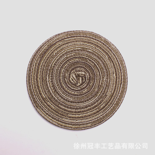 北欧風綿糸洋食マットパーマ防止カップマット食器食器皿マット食卓装飾円形編み断熱マット|undefined