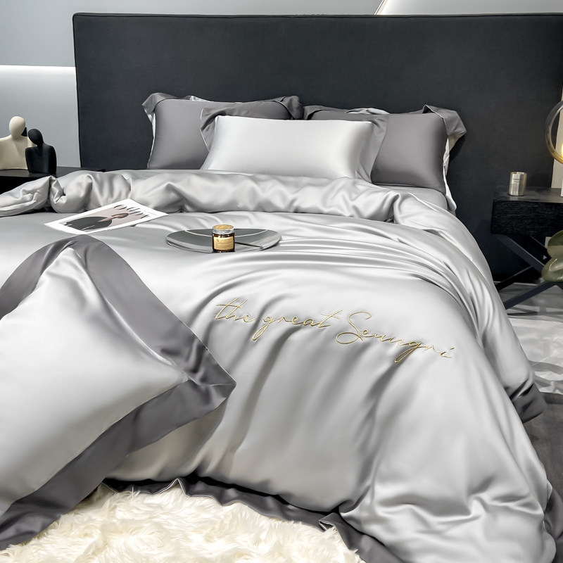 Lenzing Tencel Bedding Set Luxury Summer Cool Ice Silk Duvet Cover_voghion.com