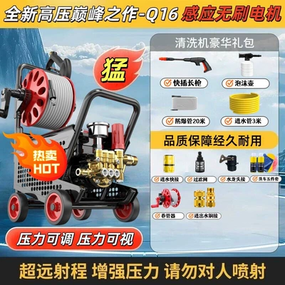 Car washing machine 220V High-Pressure Water Gun for Home - 20m-explosion-proof-pipe-long-gun-foam-pot-16-pro