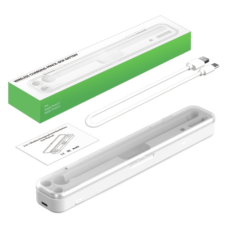 P2 dos-en-uno cargador inalámbrico para la pluma de la generación de Apple dos-en-uno caja de carga inalámbrica de la pluma