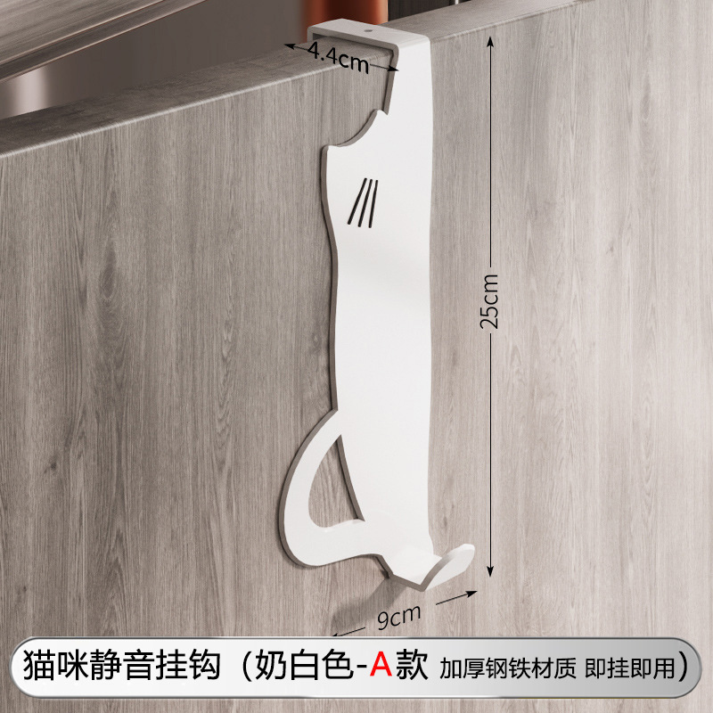 Gancho trasero de la puerta Estante de almacenamiento de bolsos de ropa sin perforar