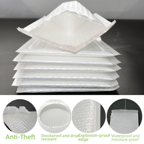 White Composite Pearlescent Bubble Bag Shockproof Express Bag Self-Adhesive Envelope Bag Thick Foam Bag Packaging Bag