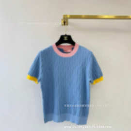 深圳南油货～高版本F家 25早秋新款 纯色简约圆领针织背心开衫