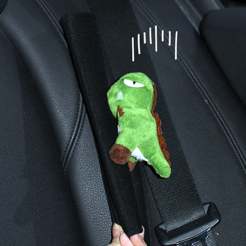 Cartoon Car Seat Belt Shoulder Protector, High-End, Cute, Plush, Anti-Strangle, Soft Car Decorative Shoulder Protector