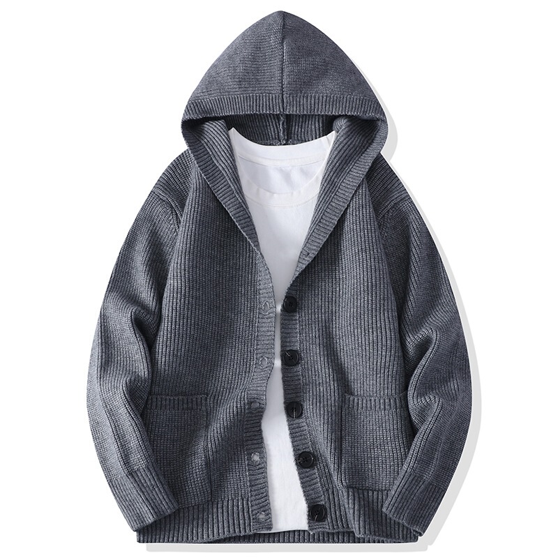 Cross-Border Export Dropshipping Knitwear Men's [New Style] 2025 Autum Fashion Lapel Knitwear Cardigan Men