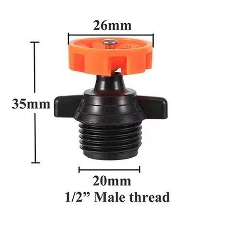 4 puntos volante de plástico rociador 360 grados rociador rotatorio automático para riego agrícola jardín césped rociador de pulverización