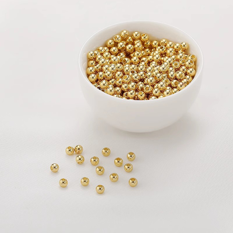 14k18k copper plated color retaining real gold positioning beads copper beads diy accessories small gold beads clamping flat bead finishing beads 14k18k copper plated color retaining real gold positioning beads copper beads diy accessories small gold beads clamping flat bead finishing beads