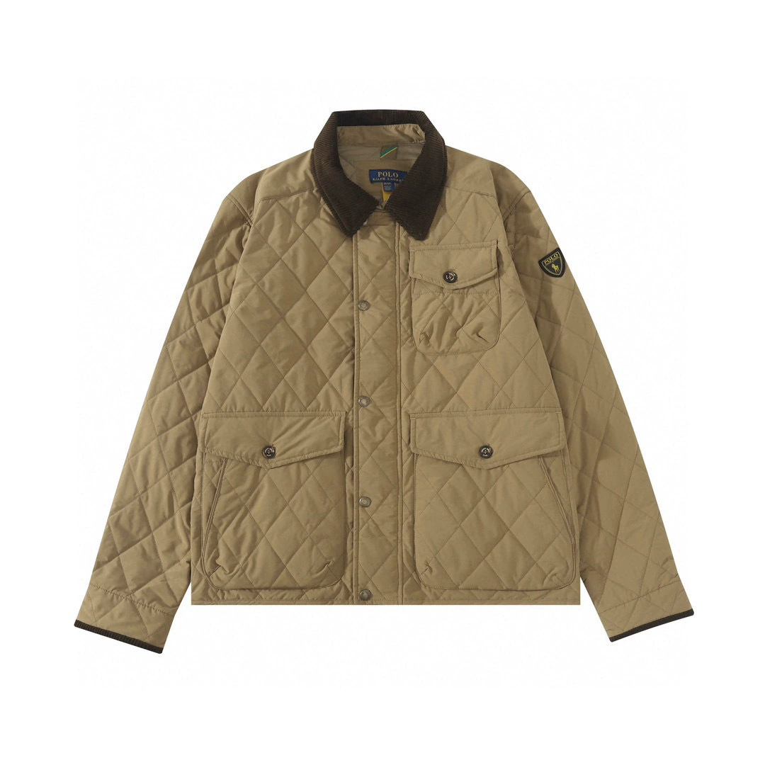 Ralph lauren, classic retro down jacket with diamond pattern