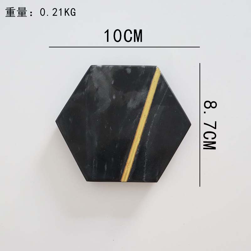 Nordic ins montaña rusa de mármol natural nueva creativa línea de oro con incrustaciones de aislamiento estera de café accesorios de tiro