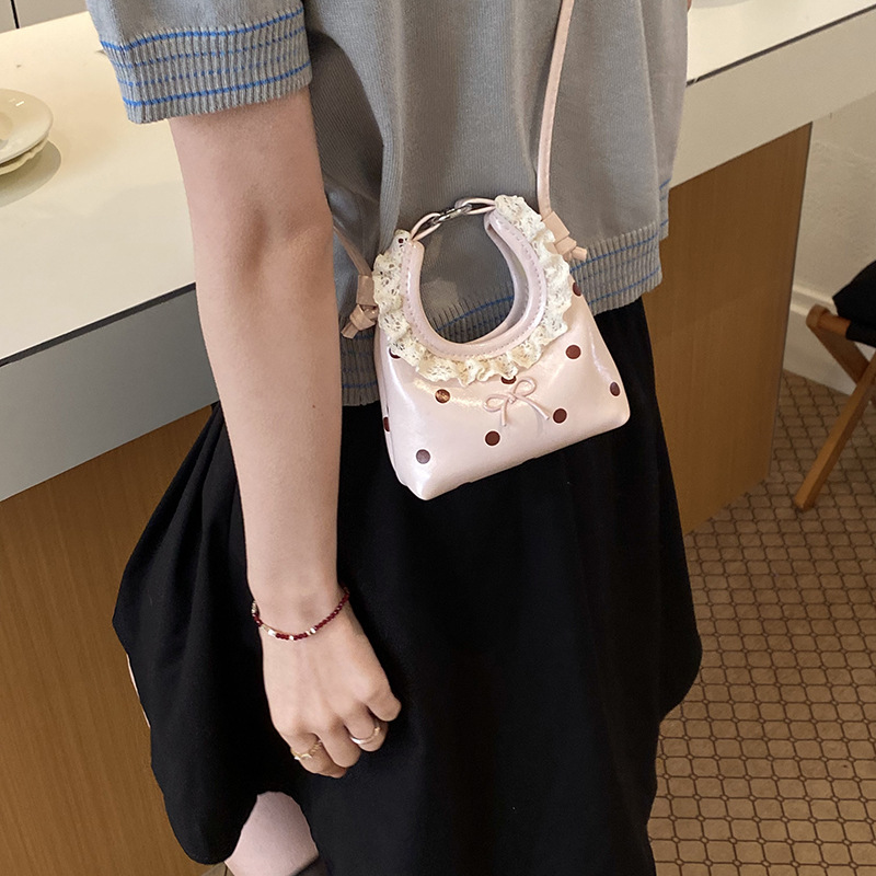 Bolsa de mano coreana para bebés, dulce encaje de encaje, mochila para niñas, nuevos accesorios para niños.