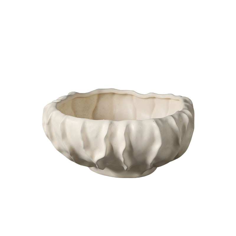 Mesa de comedor simple francesa, plato de frutas de cerámica, decoración de mesa de té de la sala de estar, bandeja de almacenamiento, decoración suave