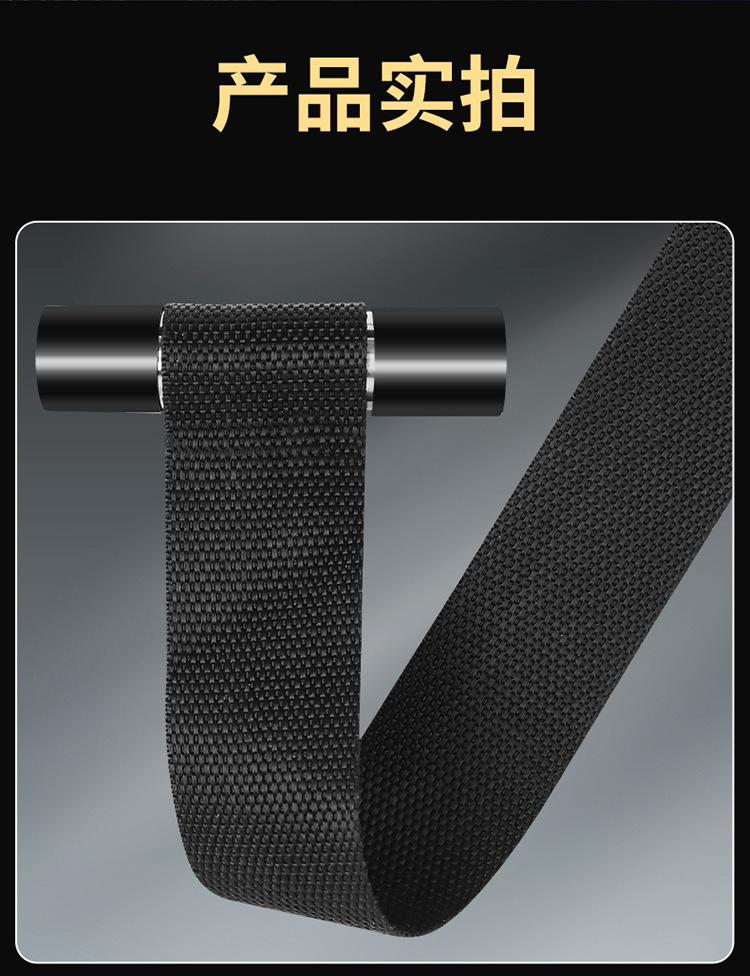 Door Swing Split-Leg Bondage Straps in Black Nylon for Adults — detail image 26