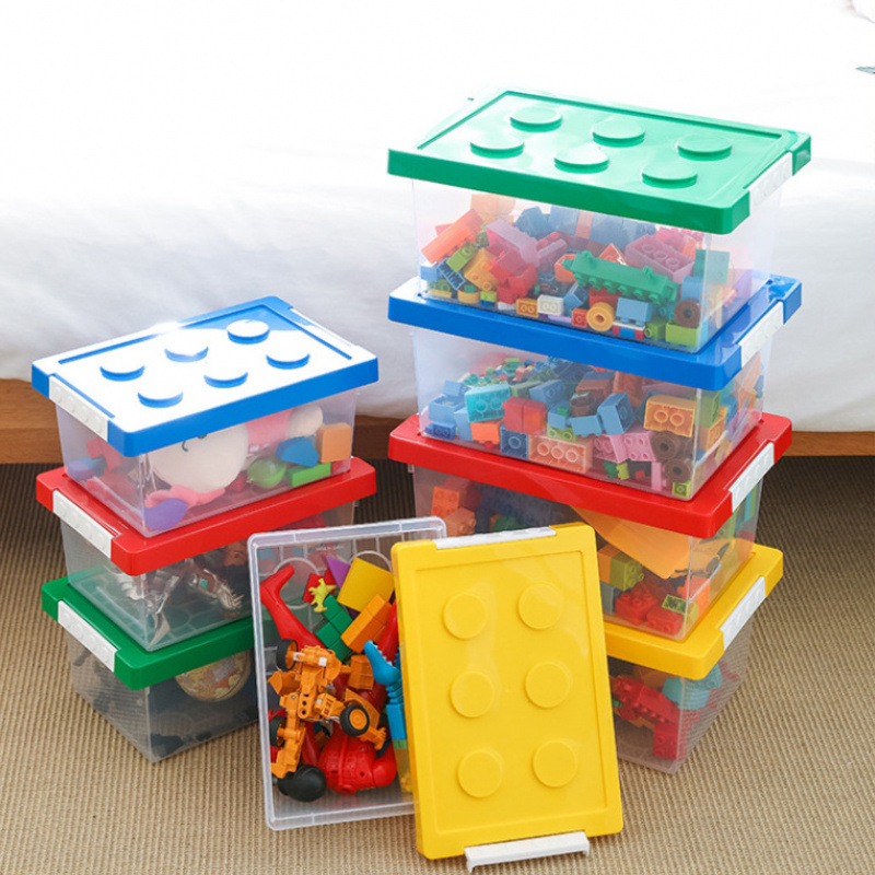 积木收纳盒玩具收纳箱儿童拼装零件幼儿园整理筐磁力片塑料桶