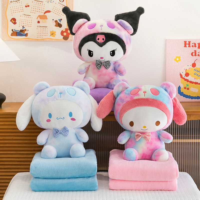 다기능 3-in-1 자동차 사무실 낮잠 만화 플러시 베개 이불 담요 대외 무역 공장 직접 판매