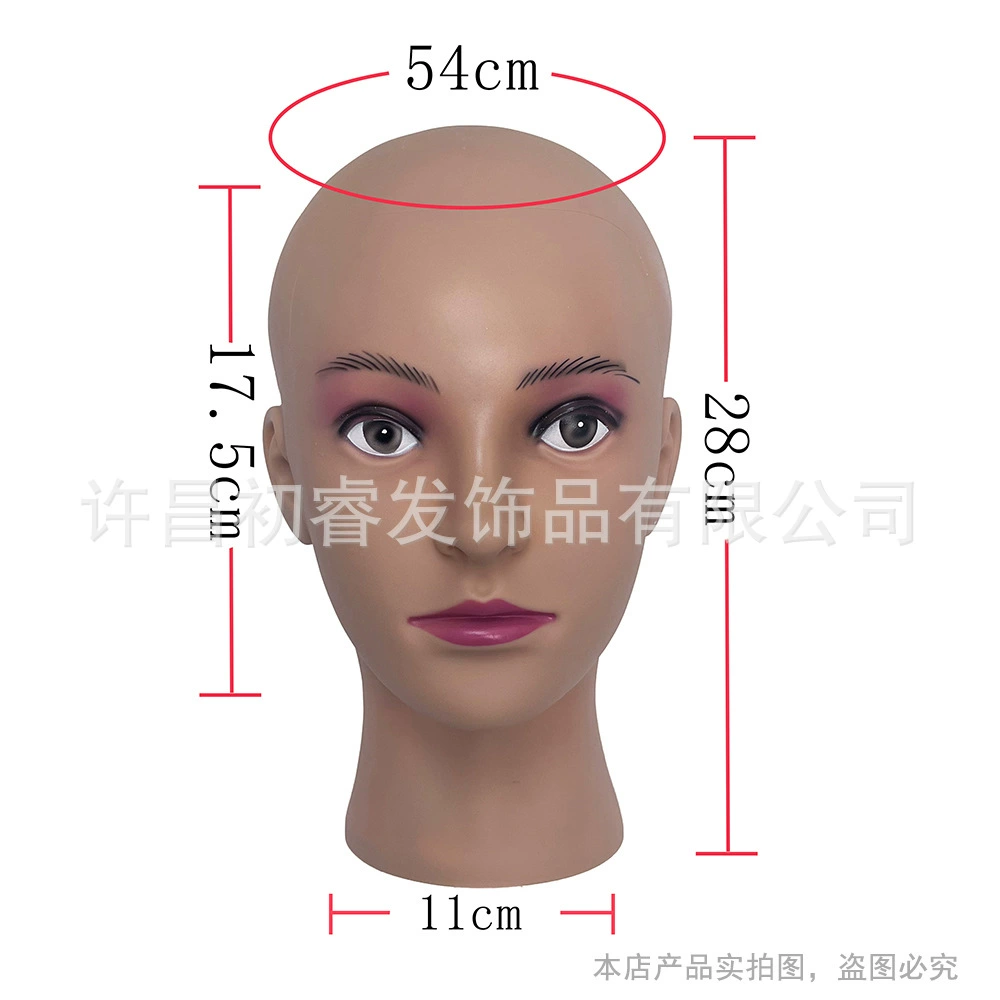 Манекен-голова для витрины, модель парика и шляпы из мягкой резины, реалистичная унисекс-форма, с подставкой