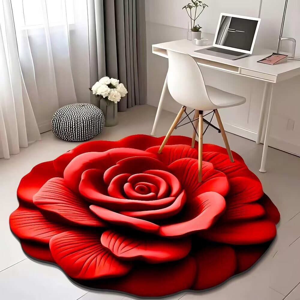 Luz de lujo 3D visualización floral alga barro alga alfombra decoración alfombra de secado rápido absorción de agua dormitorio alfombra de cama antideslizante