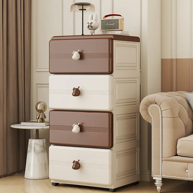 Drawer-Type Storage Cabinet Household Storage Cabinet Clothing Multi-Layer Plastic Clothes Storage Cabinet Bedroom Floor-Standing Chest of Drawers