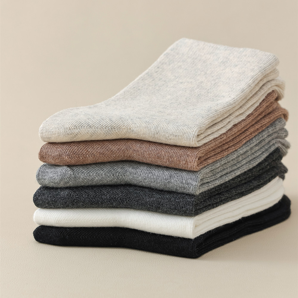Calzini da lavoro da uomo in cotone traspirante, assorbenti del sudore, calzini per quattro stagioni, primaverili e autunnali, calzini verticali morbidi ed elastici, bocca_voghion.com