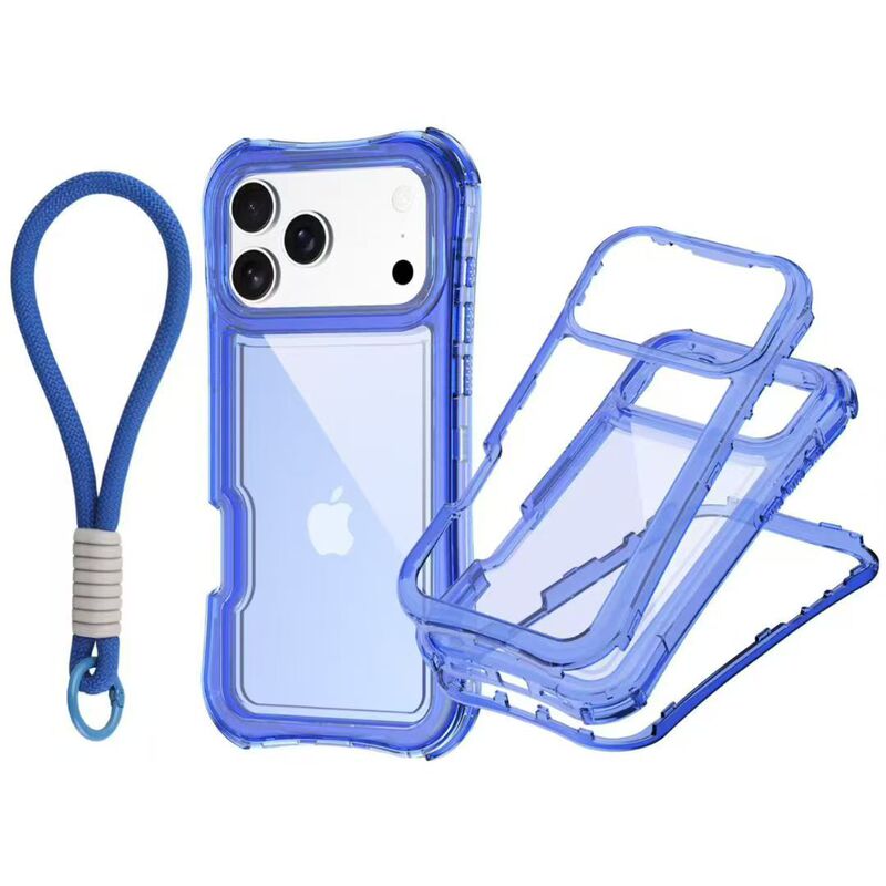 Cross-Border Applicable Apple 17 Three-In-One Transparent Full-Cover Protective Case 16Pro Slim Waist Transparent Anti-Drop Case in Stock Cross-Border Applicable Apple 17 Three-In-One Transparent Full-Cover Protective Case 16Pro Slim Waist Transparent Anti-Drop Case in Stock