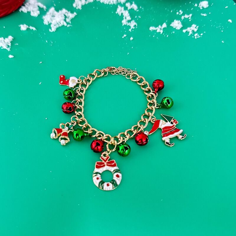 国境を越えた新しいクリスマス要素のネックレスファッション百合女性サンタクロース鈴ヘラジカ多種のペンダント卸売り|undefined