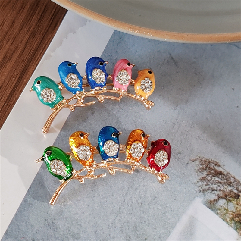 Plating, Inlay Design Cute, Retro, Simple Style Style Cute Retro Simple Style Pin Alloy Plating Inlay Zircon Women's Brooches