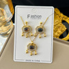 Brand necklace, golden fashionable chain for key bag  stainless steel with tassels, longevity lock, internet celebrity