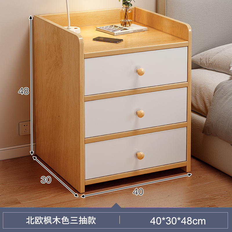 Mini meseta de cabezal de cama dormitorio doméstico 2025 estante de almacenamiento de alquiler pequeño gabinete de cabezal de cama simple