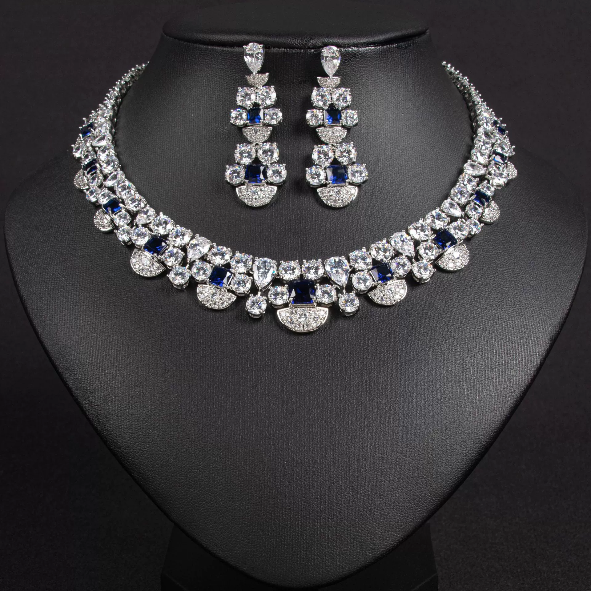(Cross-border trading), pendant with zircon, necklace and earrings, dress, wish, bright catchy style