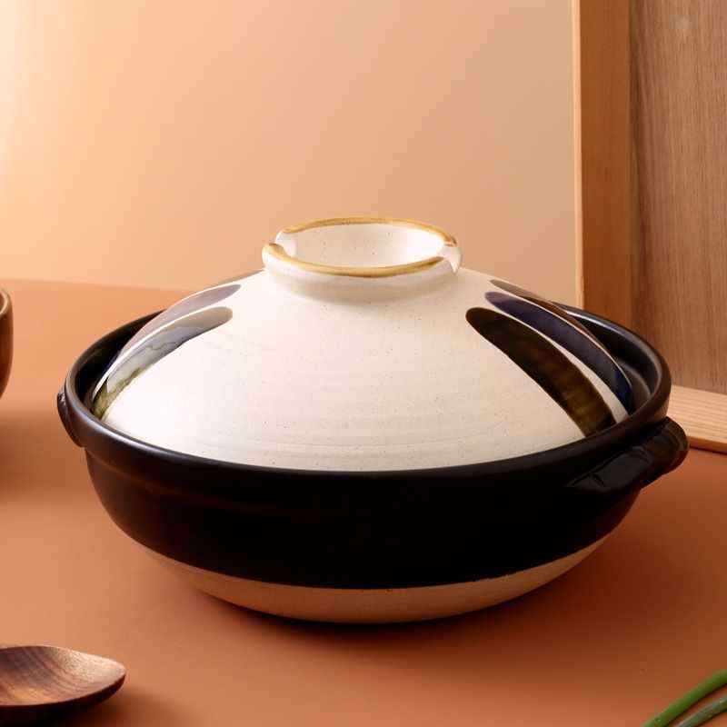 Japanese-style clay pot, home-use gas rice cooker, small ceramic ware, induction cooker, shallow stone pot for soup