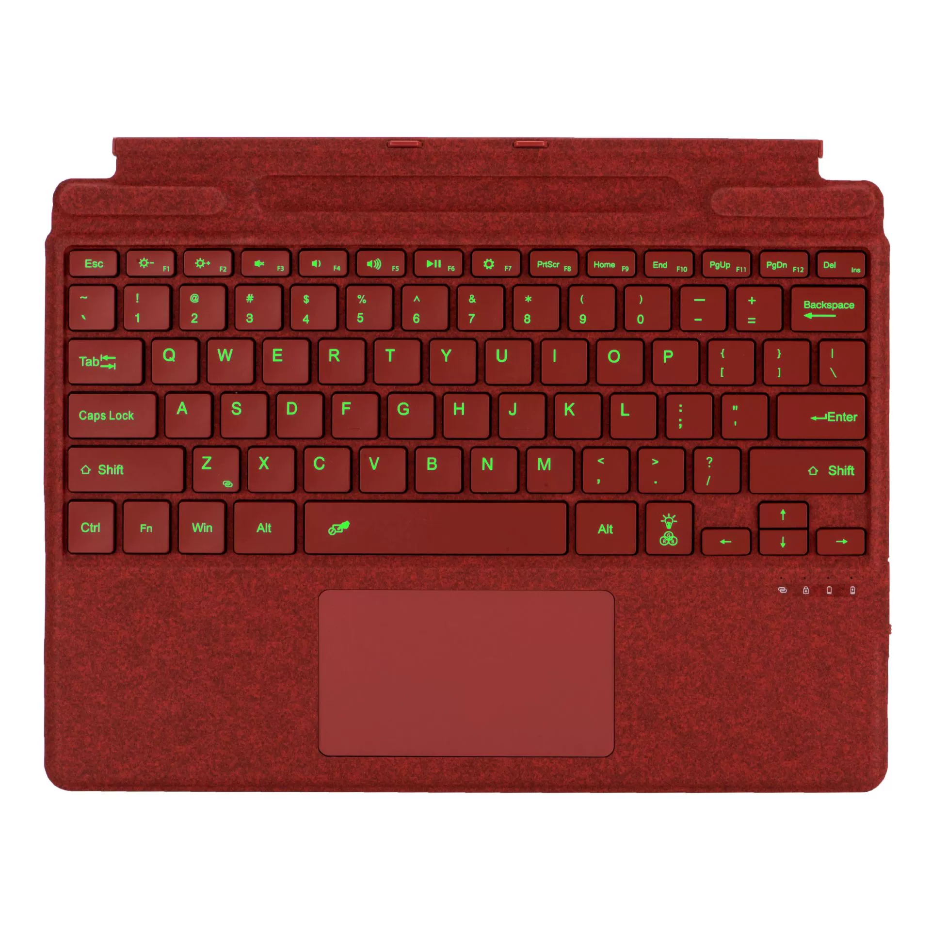Кейс для Bluetooth клавиатуры (Microsoft) Surface Pro/Go, подсветка, беспроводной, батарея 350 мАч