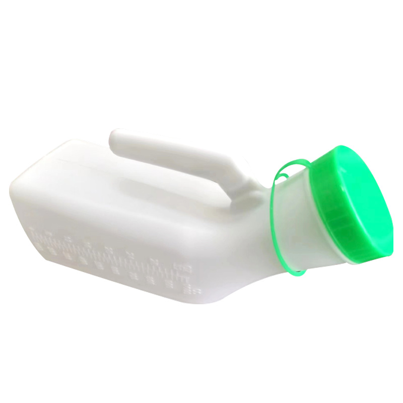 Espesor de gran capacidad de los hombres luminoso portátil noche olla hilo con tapa de gran diámetro material de resina adulto urinario