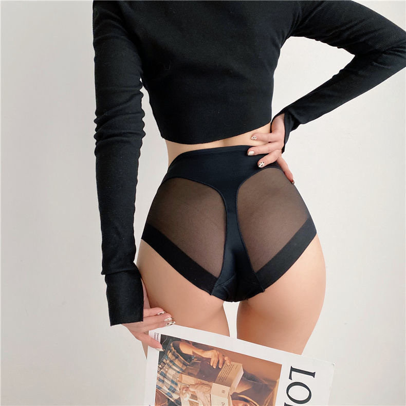 Nylon Fabric Type Solid Color Seamless Breathable High Waist Briefs Panties