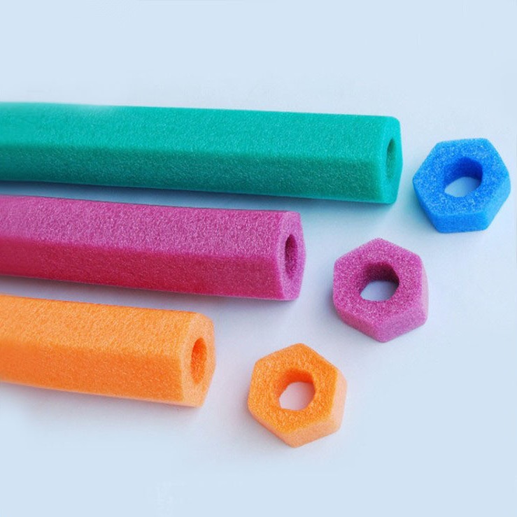 Plum blossom hexagonal foam pipe rod