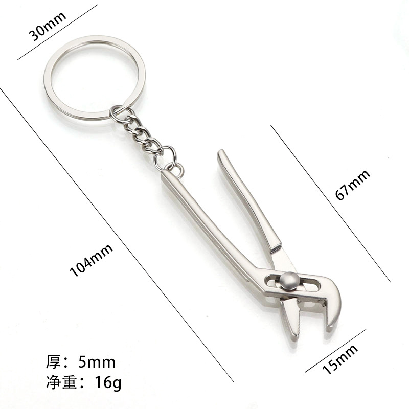 Mini simulación herramienta práctica llavero llave de metal alicates clave colgante creativo llave de los hombres pequeño regalo